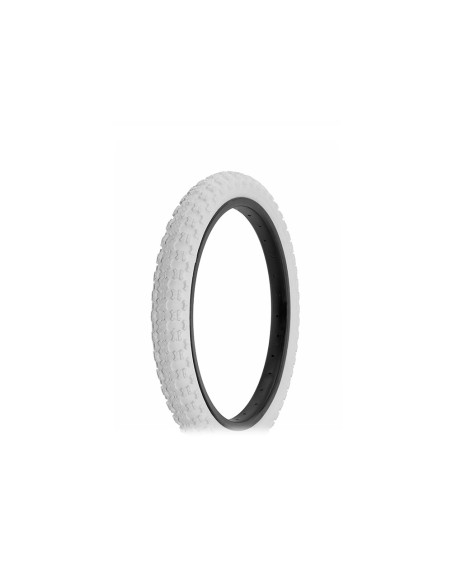 Tire 18 x 2.125 White/White Side Wall HF-143G.